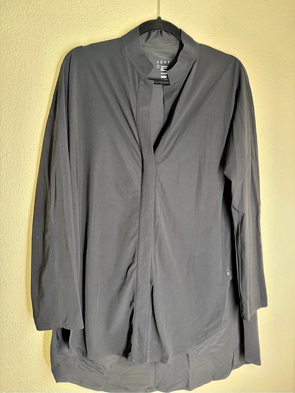 aday Something Borrowed Shirt Black Long Sleeve Blazer